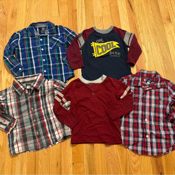 3t boy Plaid and Graphic Shirt Set - Picture 1 of 6